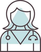 Doctor Line  Shape Colors Icon vector