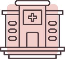 Hospital Line  Shape Colors Icon vector