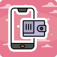 Mobile Wallet Vecto Icon vector