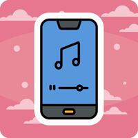 Mobile Music Player Vecto Icon vector