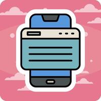 Smartphone Browser Vecto Icon vector