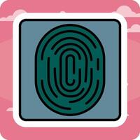 Fingerprint Vecto Icon vector