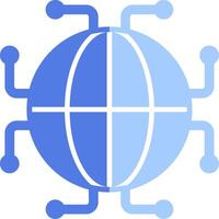 Digtal World Vecto Icon vector