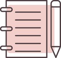 Notebook Line  Shape Colors Icon vector
