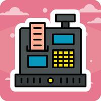 Cashier Machine Vecto Icon vector