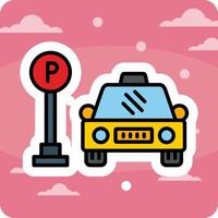 estacionamiento vecto icono vector