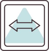 Opposite Line  Shape Colors Icon vector