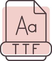ttf línea forma colores icono vector