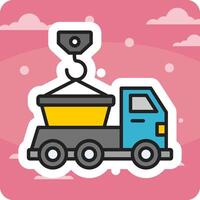 Skip Truck Vecto Icon vector