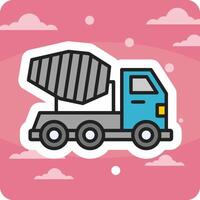 Mixer Truck Vecto Icon vector