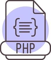 Php Line  Shape Colors Icon vector