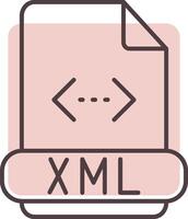 Xml Line  Shape Colors Icon vector