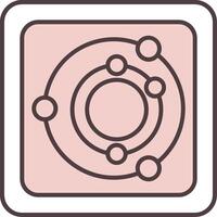 Radar Line  Shape Colors Icon vector