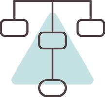 Hierarchical Structure Line  Shape Colors Icon vector