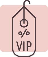 Vip Line  Shape Colors Icon vector