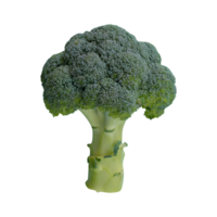 ai généré Frais brocoli avec gouttes isolé sur transparent Contexte png