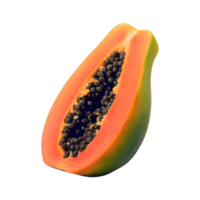 ai genererad mogen papaya skivad isolerat på transparent bakgrund png