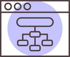 Browser Line  Shape Colors Icon vector