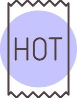 Hot Line  Shape Colors Icon vector