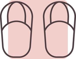 sandalias línea forma colores icono vector