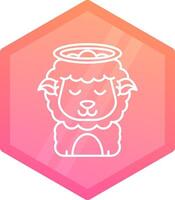 Angel Gradient polygon Icon vector