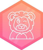 Wink Gradient polygon Icon vector