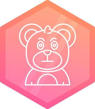 Embarrassed Gradient polygon Icon vector