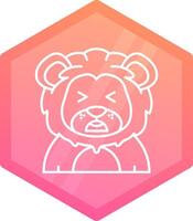 Anguish Gradient polygon Icon vector