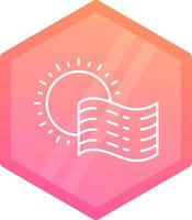 Fog Gradient polygon Icon vector