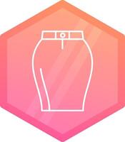 Skirts Gradient polygon Icon vector