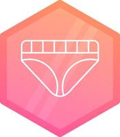 Underwear Gradient polygon Icon vector