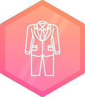 Suit Gradient polygon Icon vector