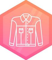 Jacket Gradient polygon Icon vector