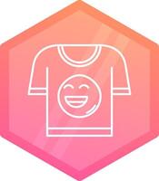 T shirt Gradient polygon Icon vector