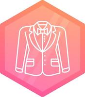 Blazer Gradient polygon Icon vector