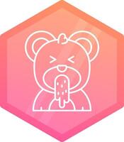 Vomit Gradient polygon Icon vector