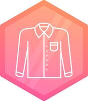 Formal shirt Gradient polygon Icon vector