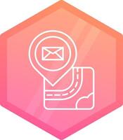 Email Gradient polygon Icon vector