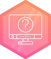 Question Gradient polygon Icon vector