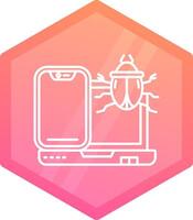 Bug Gradient polygon Icon vector