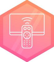 Remote Gradient polygon Icon vector