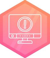 Error Gradient polygon Icon vector