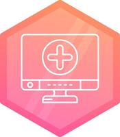 Add Gradient polygon Icon vector