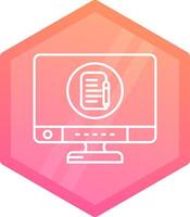 Edit Gradient polygon Icon vector