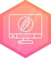 Clip Gradient polygon Icon vector