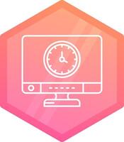 Time Gradient polygon Icon vector