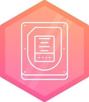 Disk Gradient polygon Icon vector