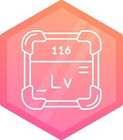 Livermorium Gradient polygon Icon vector