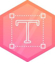 Font Gradient polygon Icon vector