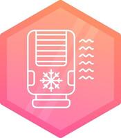 Air conditioner Gradient polygon Icon vector